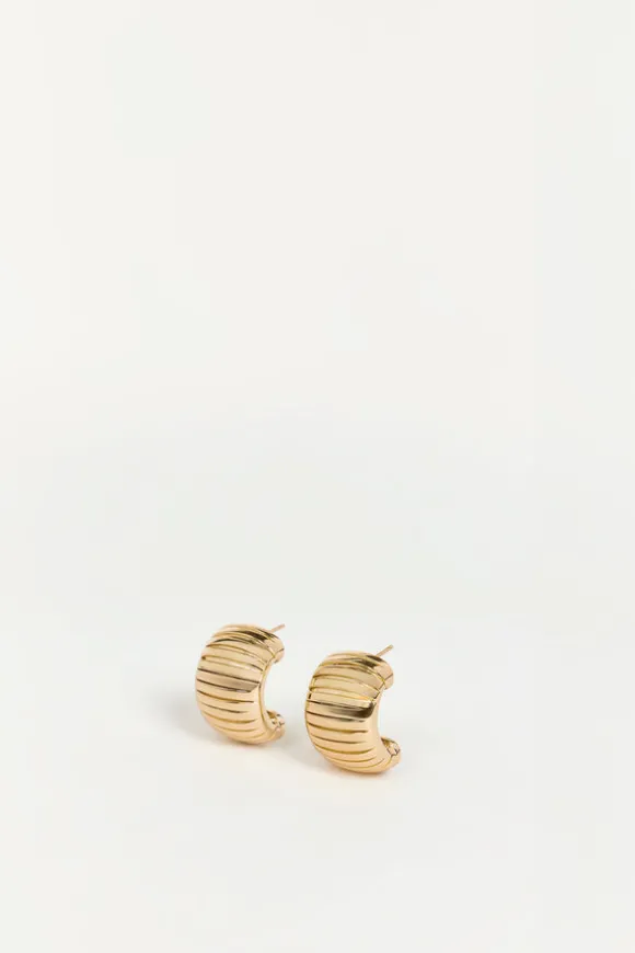 MÉGA STEP GOLD EARRING