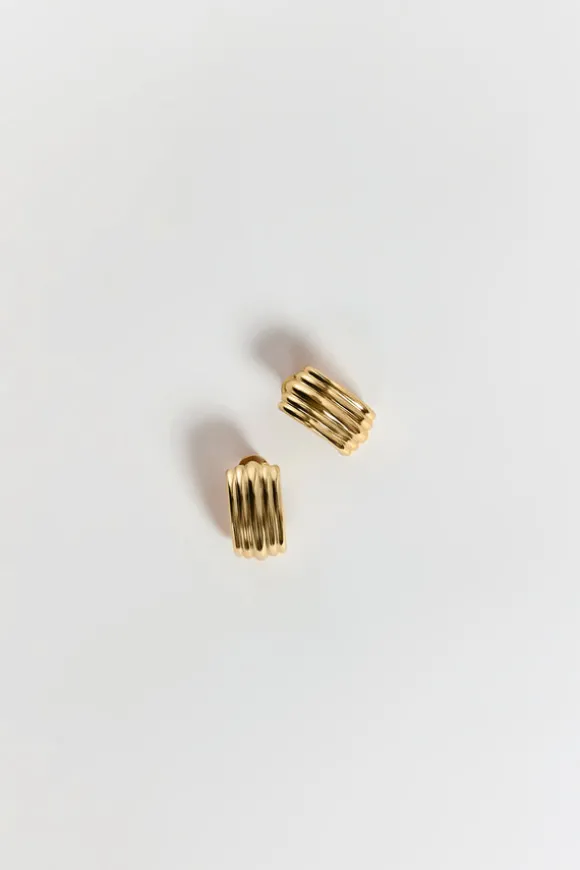 MÉGA WATERFALL LARGE GOLD EARRING