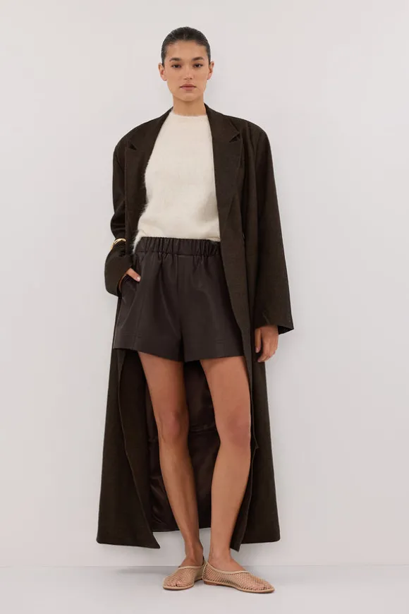 MONTY CHOC FAUX LEATHER SHORT