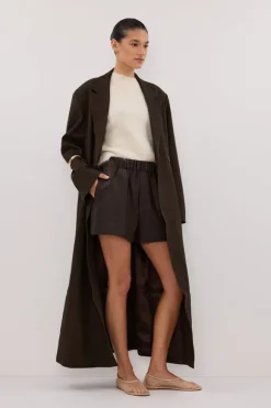 MONTY CHOC FAUX LEATHER SHORT