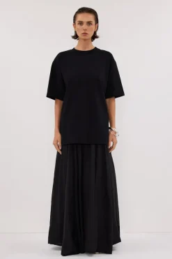 NOAH BLACK LONGLINE TEE