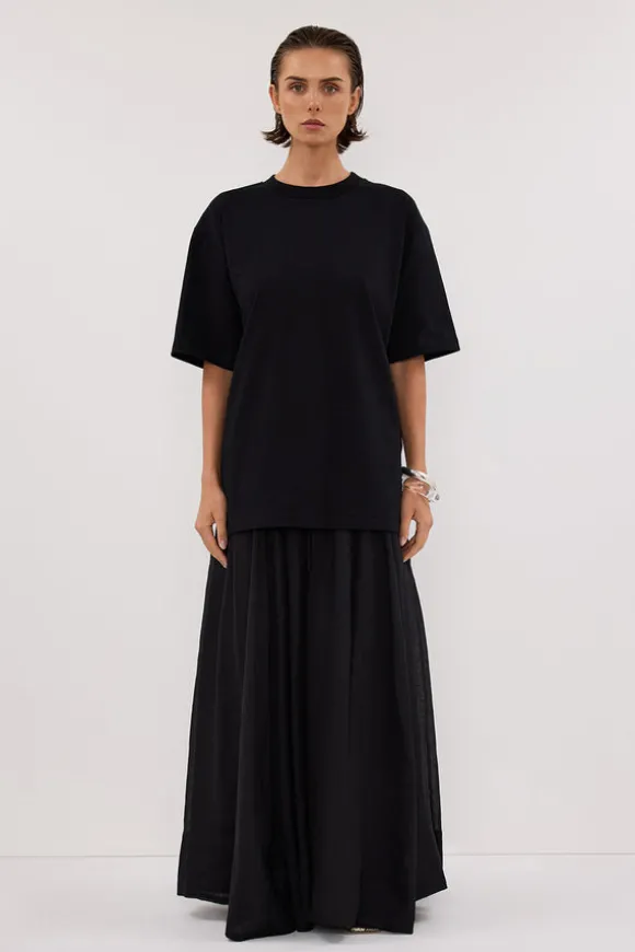 NOAH BLACK LONGLINE TEE