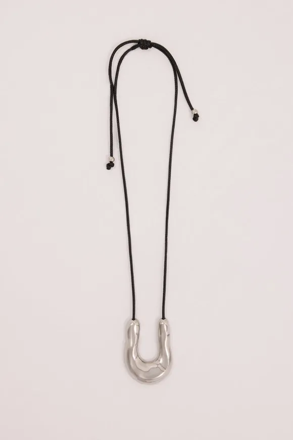 NOAH THE LABEL SILVER FLUID NECKLACE