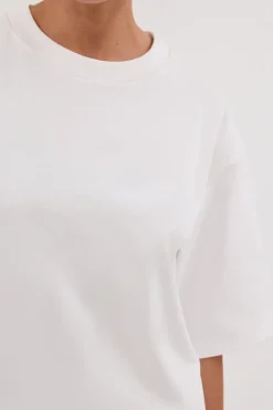 NOAH WHITE LONGLINE TEE