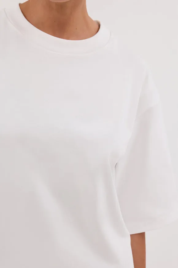 NOAH WHITE LONGLINE TEE