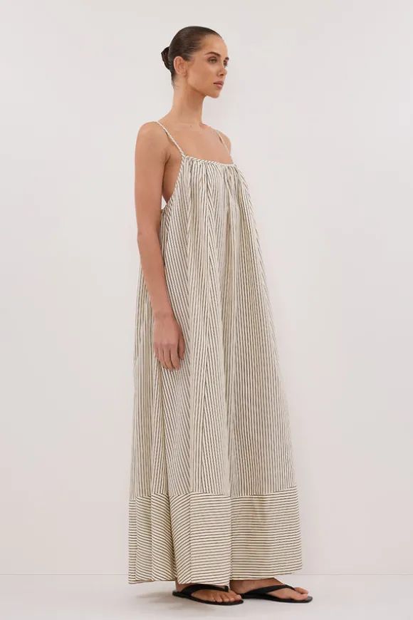 PALMA CREAM SILK BLEND MIDI DRESS