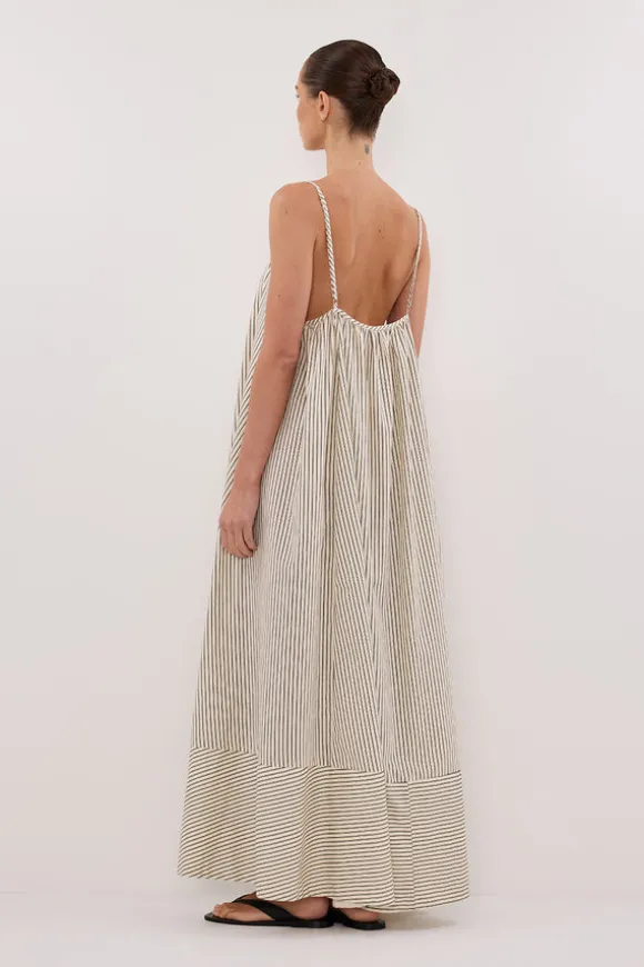 PALMA CREAM SILK BLEND MIDI DRESS