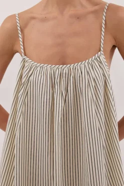 PALMA CREAM SILK BLEND MIDI DRESS