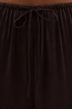 PERCY BITTER CHOC SILK PANT
