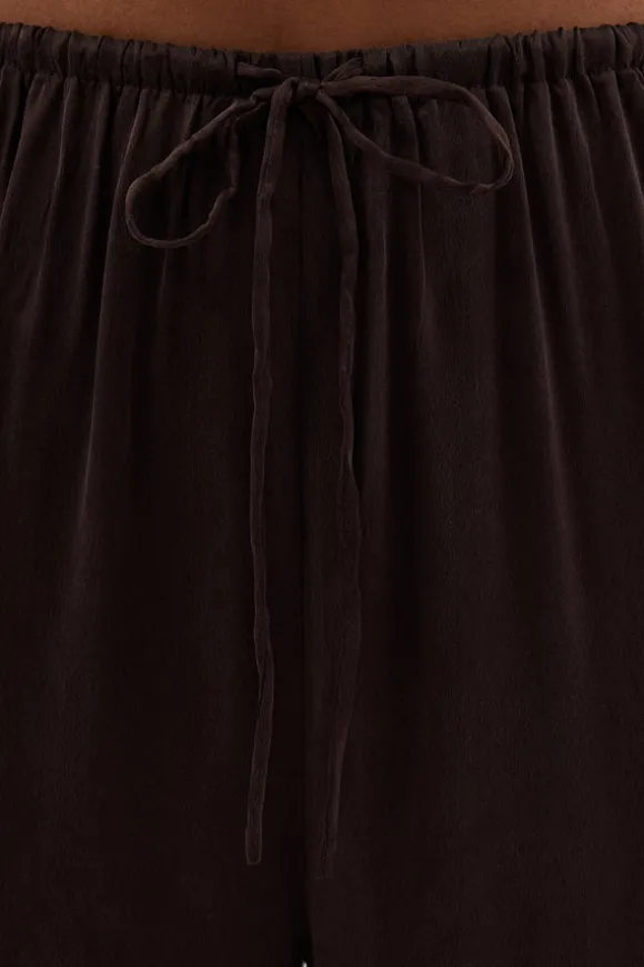PERCY BITTER CHOC SILK PANT