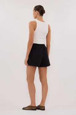 QUINN BLACK LINEN SHORT