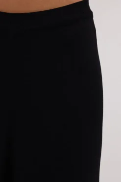 RAY BLACK WIDE LEG KNIT PANT