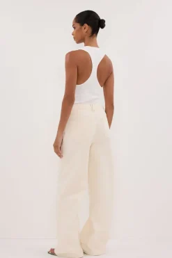 REAGAN 2.0 CREAM SLOUCHY JEAN
