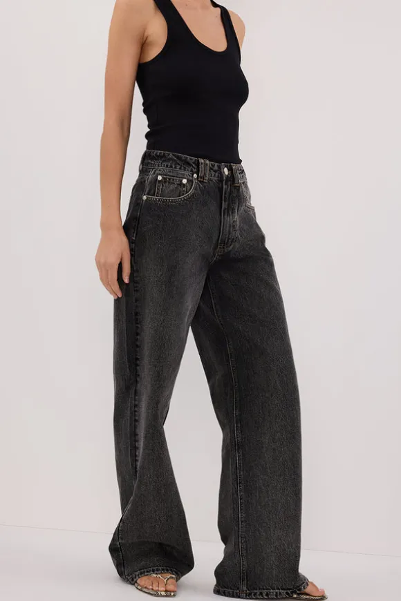 REAGAN 2.0 WASHED BLACK TALL SLOUCHY JEAN
