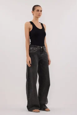 REAGAN 2.0 WASHED BLACK TALL SLOUCHY JEAN