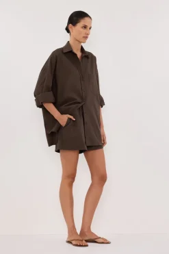 RHEA BITTER CHOC COTTON SHORT