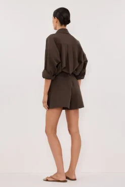 RHEA BITTER CHOC COTTON SHORT