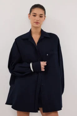 RHEA INK OVERSIZED COTTON SHIRT