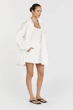RHEA WHITE COTTON SHORT