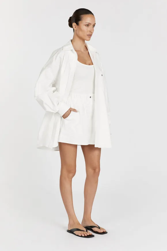 RHEA WHITE COTTON SHORT