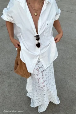RHEA WHITE OVERSIZED COTTON SHIRT