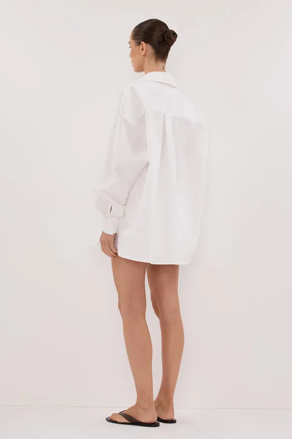 RHEA WHITE OVERSIZED COTTON SHIRT
