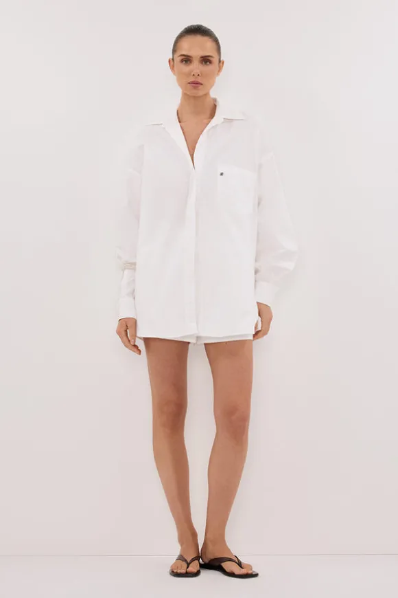 RHEA WHITE OVERSIZED COTTON SHIRT