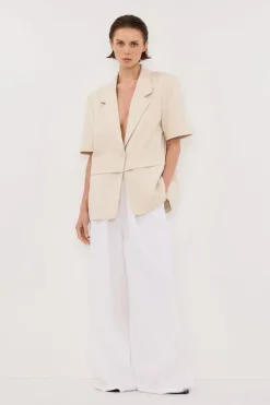 RITA SAND SHORT SLEEVE BLAZER