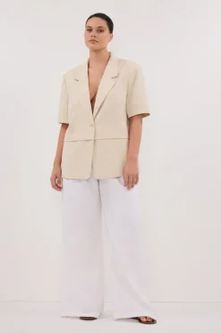 RITA SAND SHORT SLEEVE BLAZER