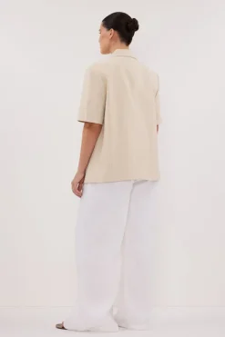 RITA SAND SHORT SLEEVE BLAZER