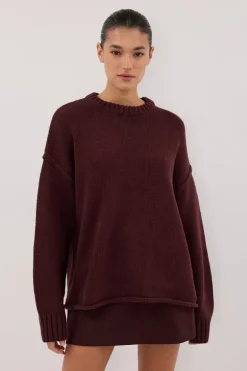 ROY WALNUT LONGLINE KNIT JUMPER