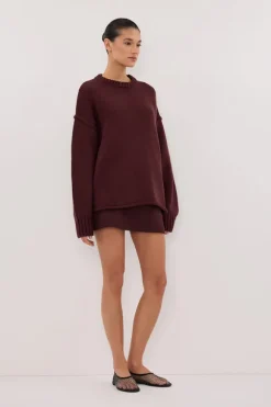 ROY WALNUT LONGLINE KNIT JUMPER