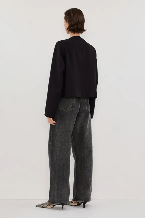 RYAN BLACK CROPPED BLAZER