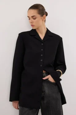 RYKER BLACK RELAXED BLAZER