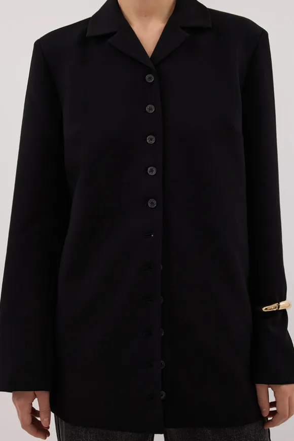 RYKER BLACK RELAXED BLAZER