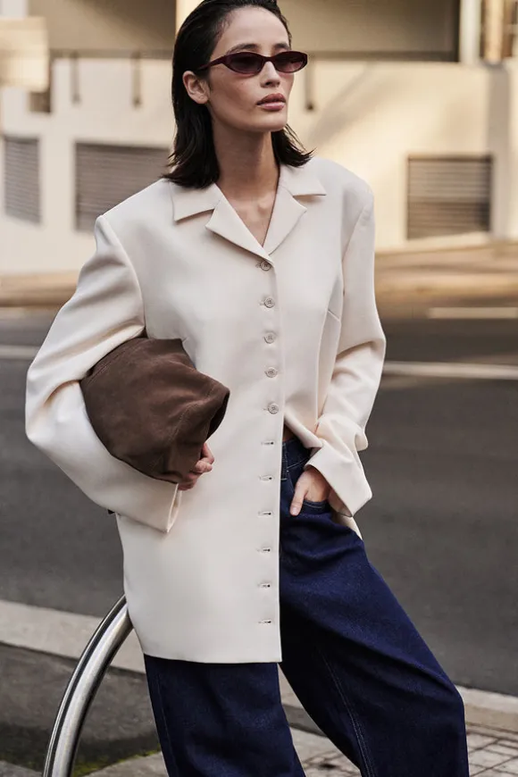RYKER CREAM RELAXED BLAZER