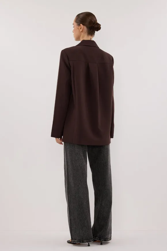 RYKER DARK CHOC RELAXED BLAZER