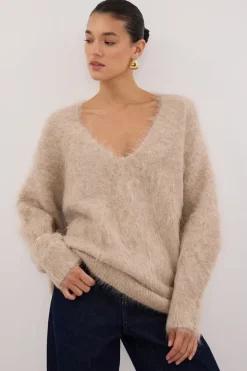 SALMA OAT V NECK JUMPER