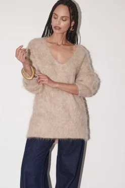 SALMA OAT V NECK JUMPER