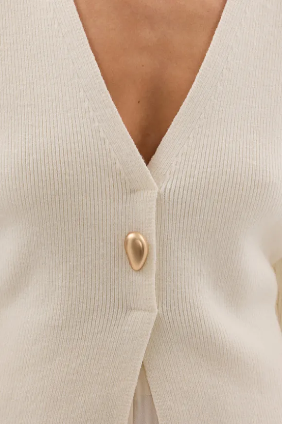 SCOUT CREAM LONG SLEEVE KNIT TOP