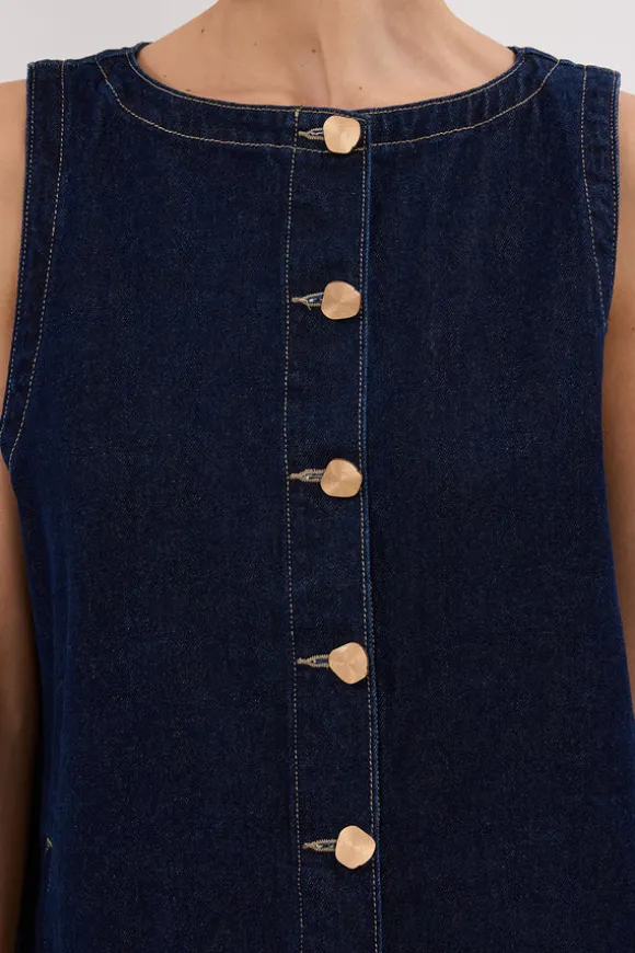 SHERI INDIGO DENIM MINI DRESS
