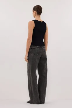 SIERRA BLACK KNIT TOP