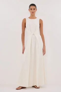 SUE OFF WHITE KNIT MAXI DRESS