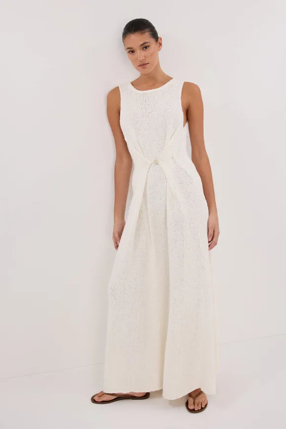 SUE OFF WHITE KNIT MAXI DRESS