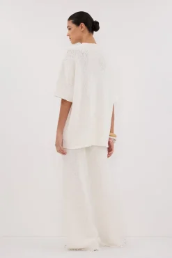 SUE OFF WHITE OVERSIZED KNIT TEE