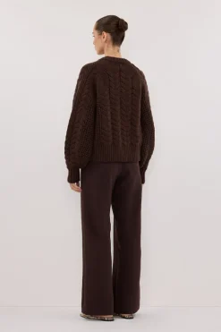 TOM CHOC CABLE KNIT CARDIGAN