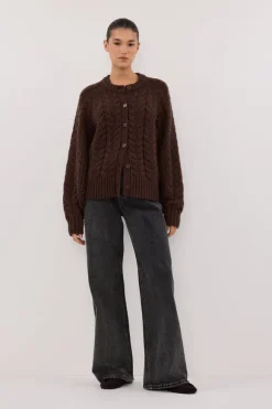 TOM CHOC CABLE KNIT CARDIGAN