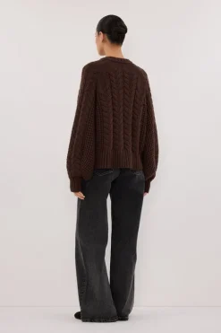TOM CHOC CABLE KNIT CARDIGAN