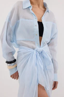 TROPEZ CORNFLOWER RAMIE SARONG