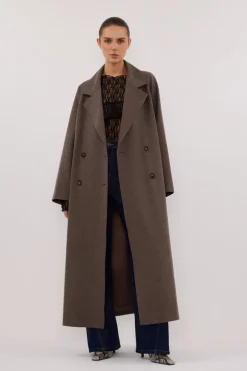YORK COFFEE OVERSIZED WOOL BLEND COAT